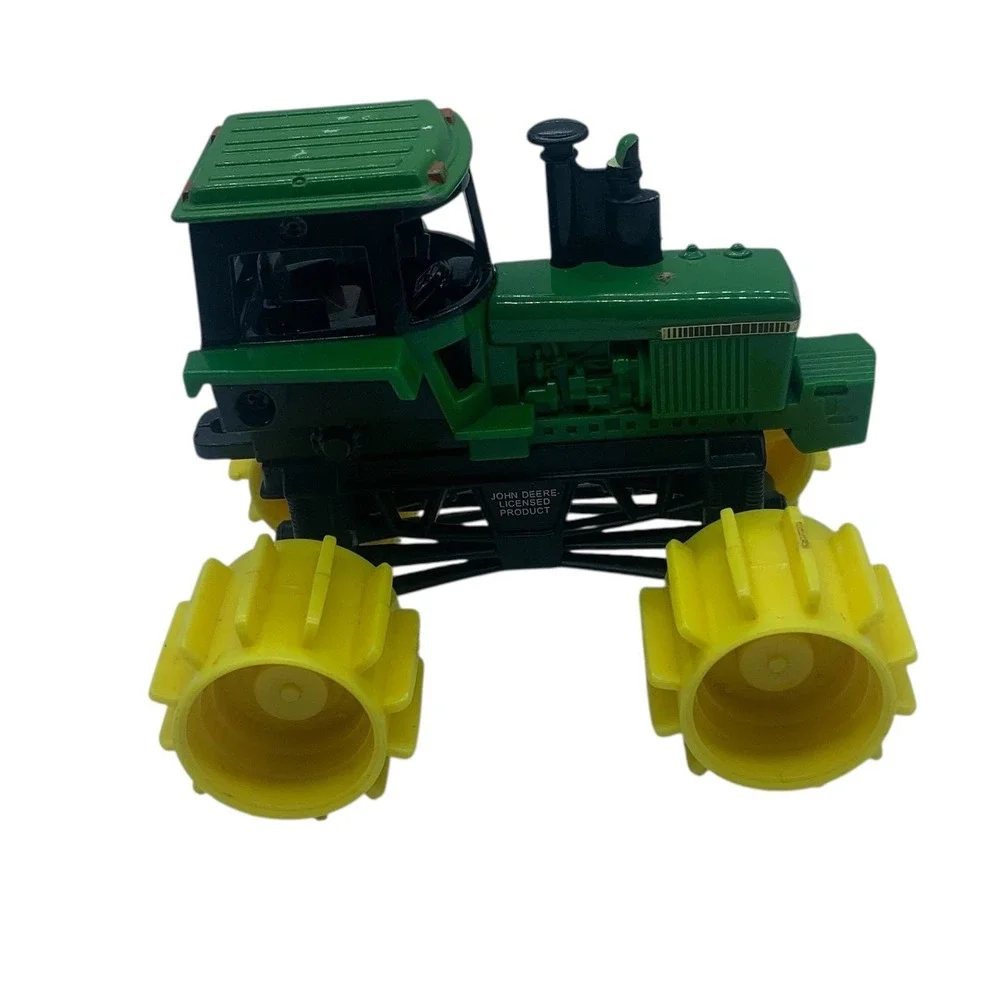 John Deere Monster Treads Tractor Toy Green Yellow Oversized Tires 4.5